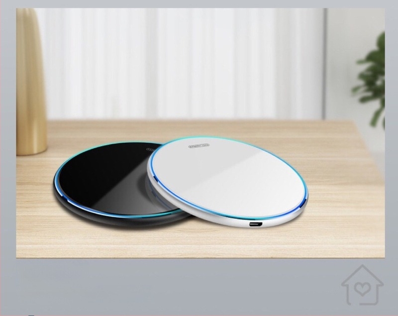 Безжично Qi зарядно, огледално покритие, универсален модел, 10W, авиационен алуминий