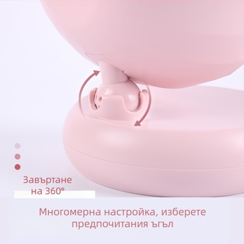 Fox настолно огледало с ABS рамка и алуминиево огледало, без захранване, за спалнята