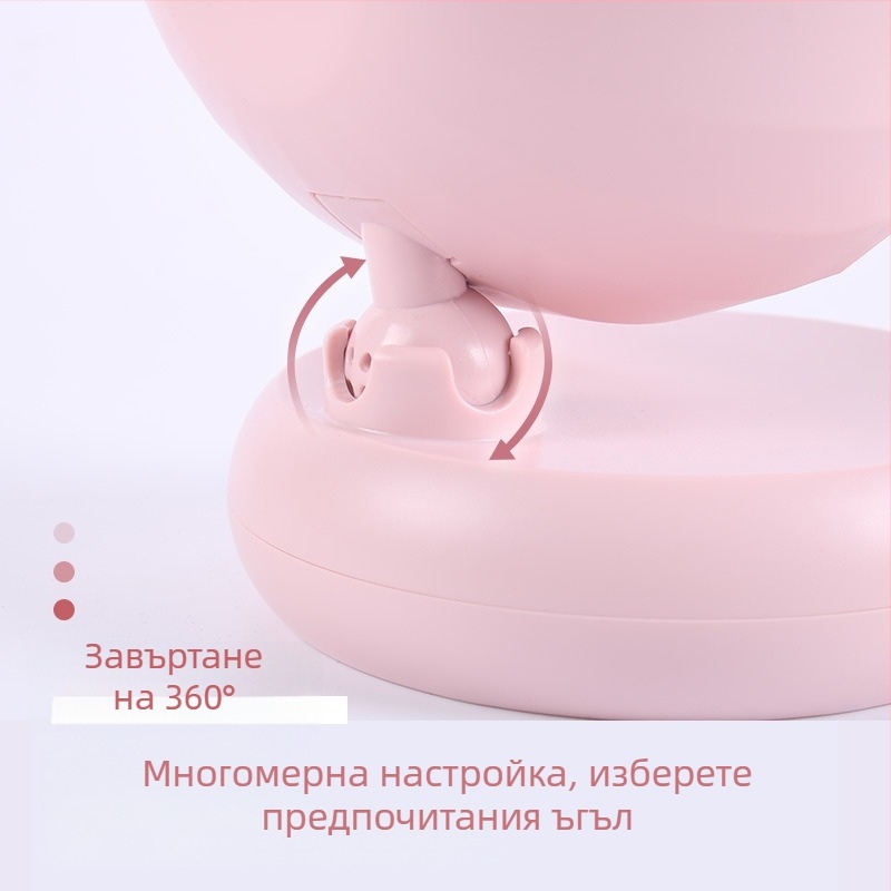 Fox настолно огледало с ABS рамка и алуминиево огледало, без захранване, за спалнята