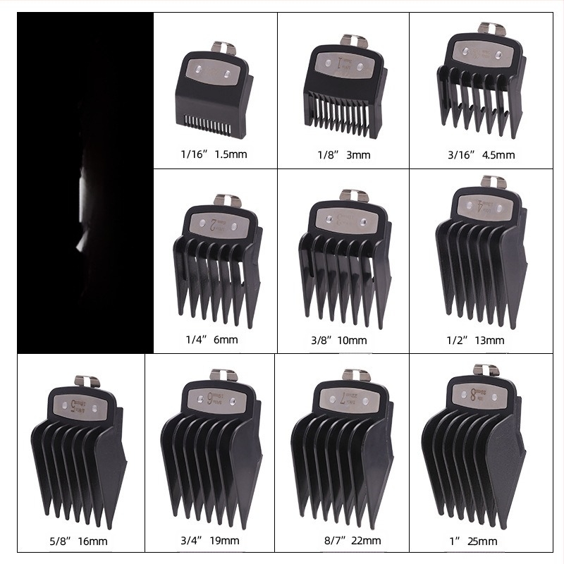 Приставка за подстригване – ограничител, универсално пасване, материал: смола, комплект от 8 части, марка Hengtong