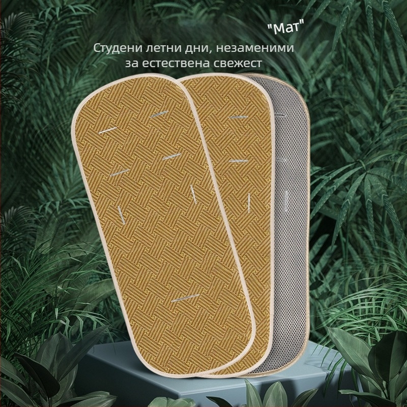 Мат за детска количка от ратан, дишащ, поглъщащ пот, с възможност за персонализация за бебета 0–1 година