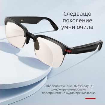 GS200 умни Bluetooth очила със насочен аудио — управление с докосване, батерия 150 mAh, материал PC+ABS, безжичен обхват 5–10 m, функции: обаждания и музика