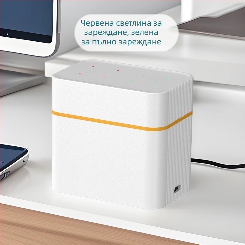 8-слотово интелигентно флип зарядно за AA NiMH батерии, Type-C порт, изход 5V DC 2A