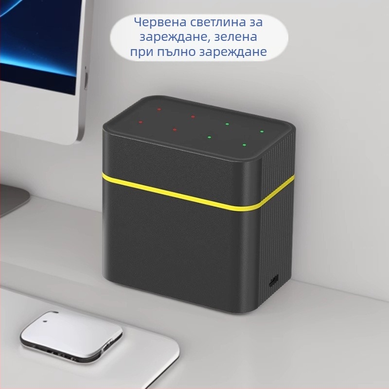 Умно зарядно за батерии AA с 8 гнезда, Type-C порт, вход 5V/2A, изход 5V DC 2A
