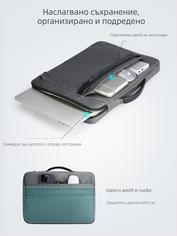 Чанта за лаптоп MARK RYDEN – издръжлива, Оксфорд плат, подплата полиестер, мъжки модел