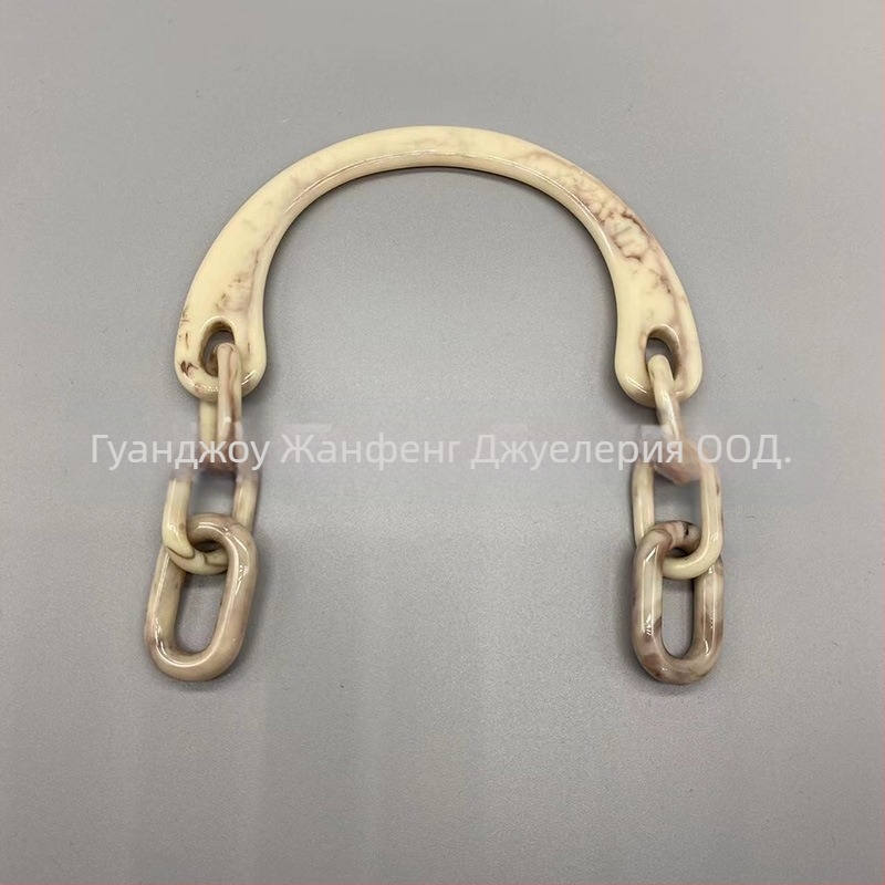 Junfeng пластмасова дръжка за чанта с U-образна верига и акрилна ръкохватка, едноцветен дизайн, намалява натоварването, аксесоар за багаж, пролет 2024