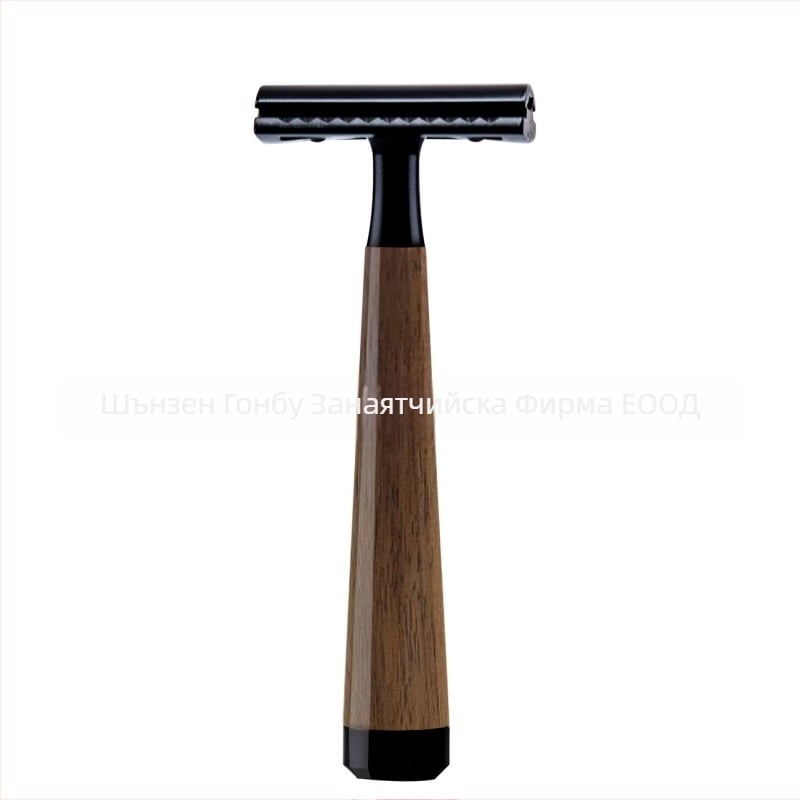 ZY ръчна самобръсначка с дръжка от орехово дърво, двустранно острие, 84 бр.