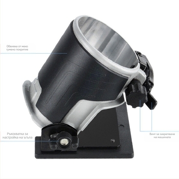 Алуминиева база за дървообработваща машина за обрязване и слотинг, 220V захранване, литиево-йонна презареждаща батерия, съвместима с Makita