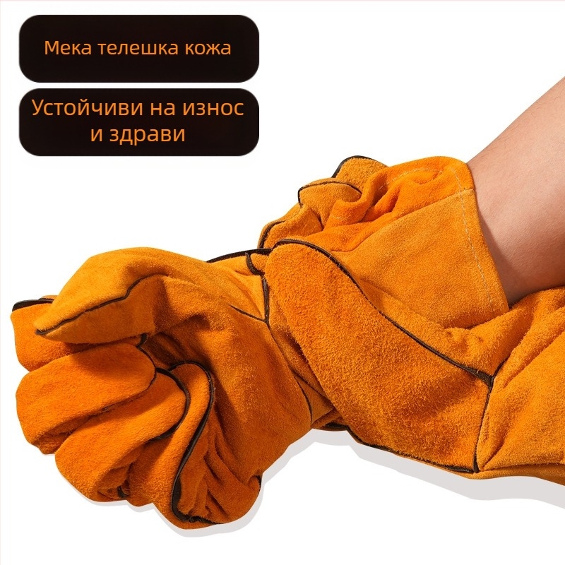 Siweian Ръкавици за заваряване - Cow split core leather, за хардуерна обработка и заваряване, Ръкавици за заварчици
