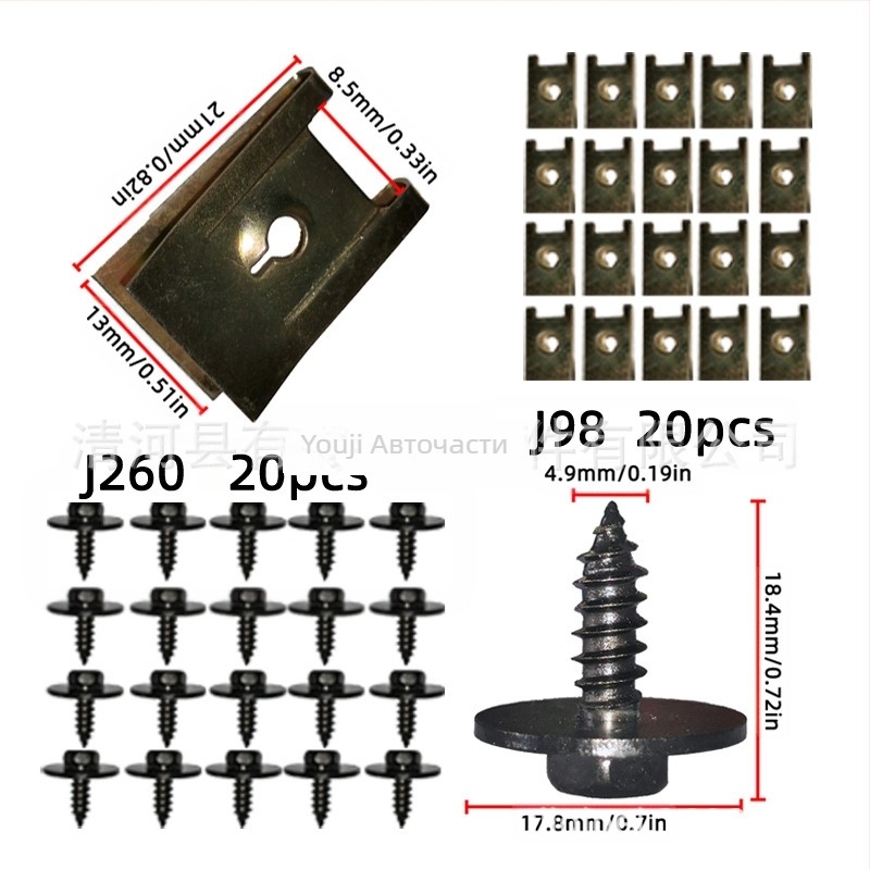 Самонарезен винт с шестоглава глава и шайба, цинково покритие, модел J98 + J260, Hengyou Ji