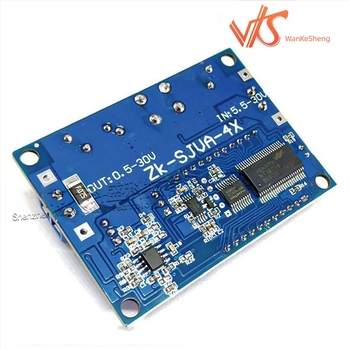 LCD дисплей модул за зареждане на литиева батерия, 4A, регулируем CC/CV режим, показва напрежение и мощност