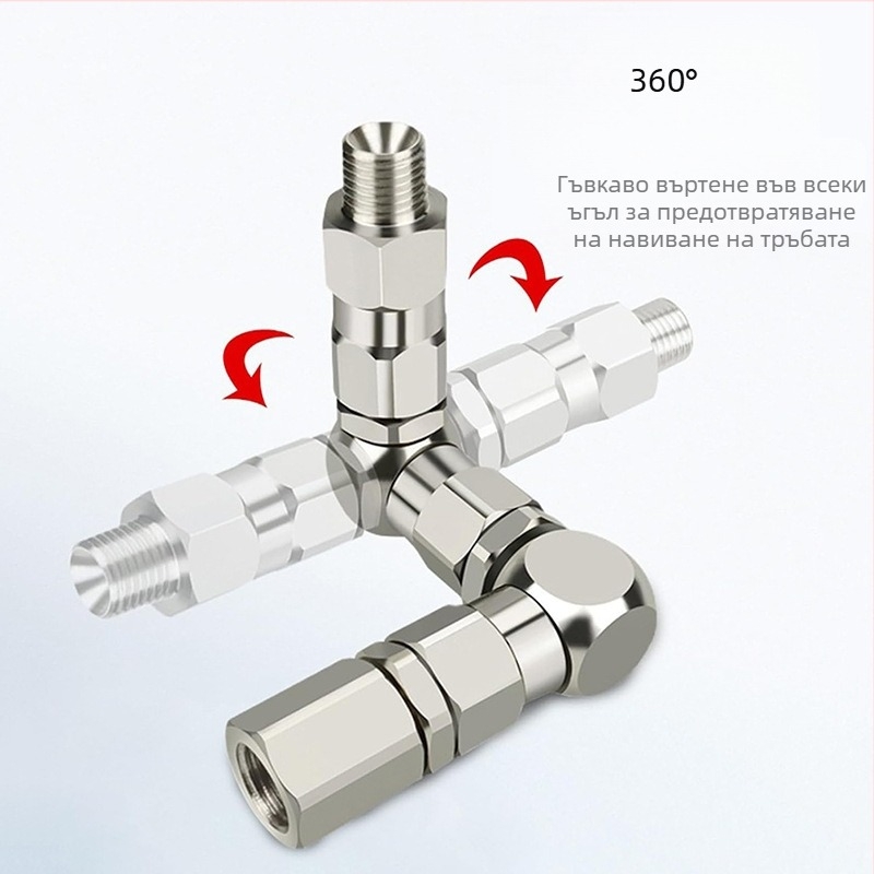 Пистолет за пръскане — Z-тип въртящ се съединител от неръждаема стомана, 6500 PSI, модел 202577