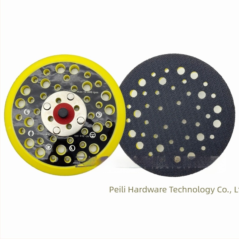 Порест пневматичен полиращ диск, Марка: Други, PU + найлон кука-лента, абразив: найлон, твърдост: средна, съвместим с MIRKA база за дискове