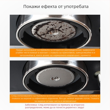 Италианска кафе машина: неръждаема стомана; водоразпределителна мрежа за вторично разпределение на водата; висок клас; произход Гуандун; без ръководство.