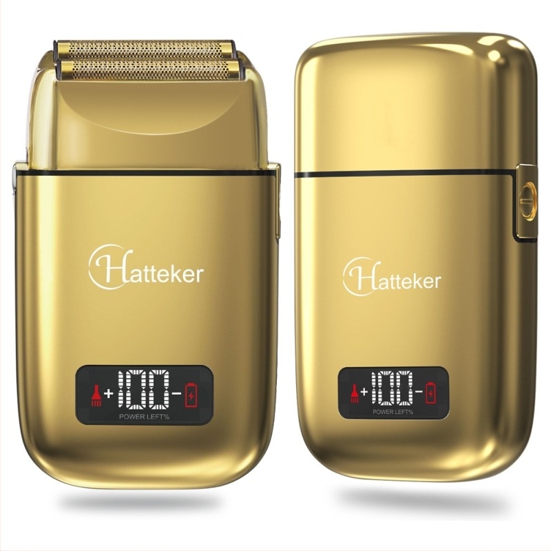 Електрически бръснач за мъже с LCD дисплей, плаваща глава и дву‑ножна режеща глава; вградена батерия 500–800 mAh, време на работа над 60 минути.