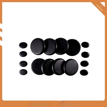 Комплект СПА базалтови горещи камъни за масаж, 16 броя, овални масажни камъни, шлайфани и полирани, естествен камък