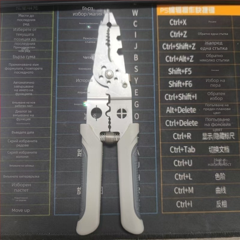 Мултифункционални клещи за обелване на кабели с остър връх – електротехничарски инструмент