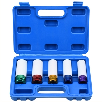 Защитни маншети за гуми, комплект от 3 части – метрични, високовъглеродна стомана, полирано хромирано покритие, накрайник с единичен профил