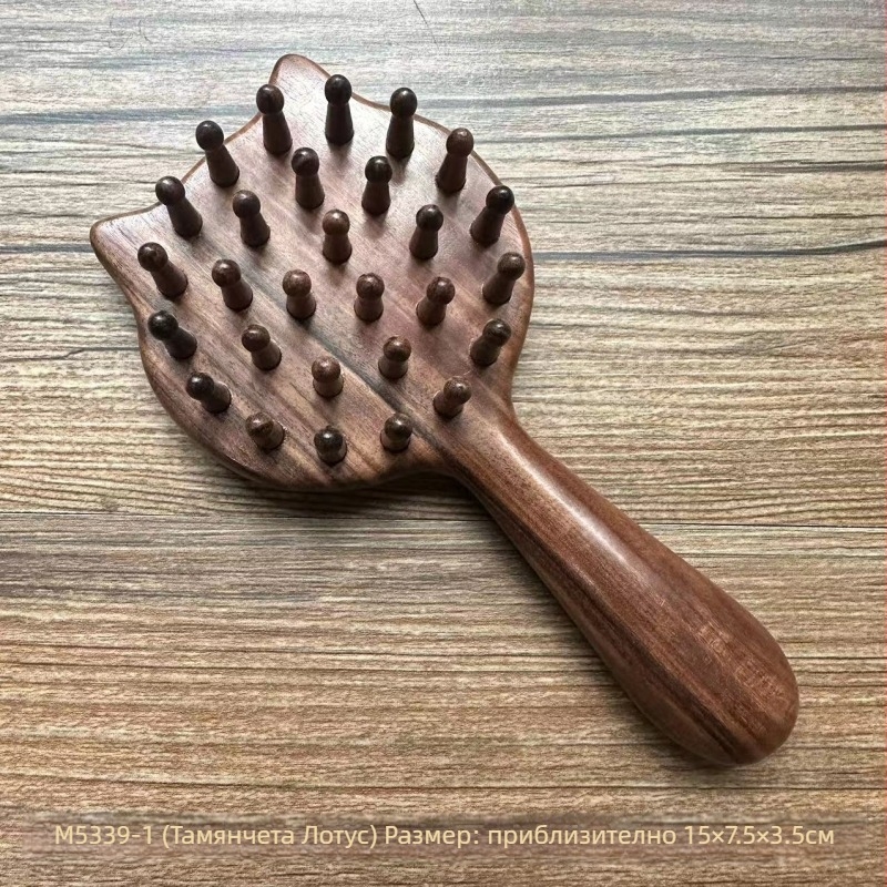 Дървен масажен гребен от палисандрово дърво, Seven Grazing, произход Dongyang, за обикновени потребители