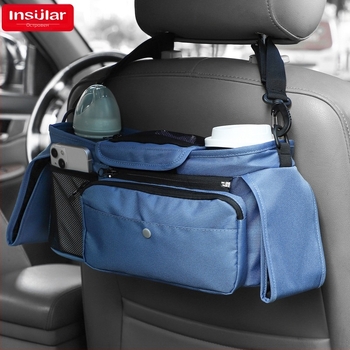 Insular/Inxiuli висяща чанта за количка за бебета – водоустойчива, многофункционална чанта‑органайзер за бутилки, чаши и пелени