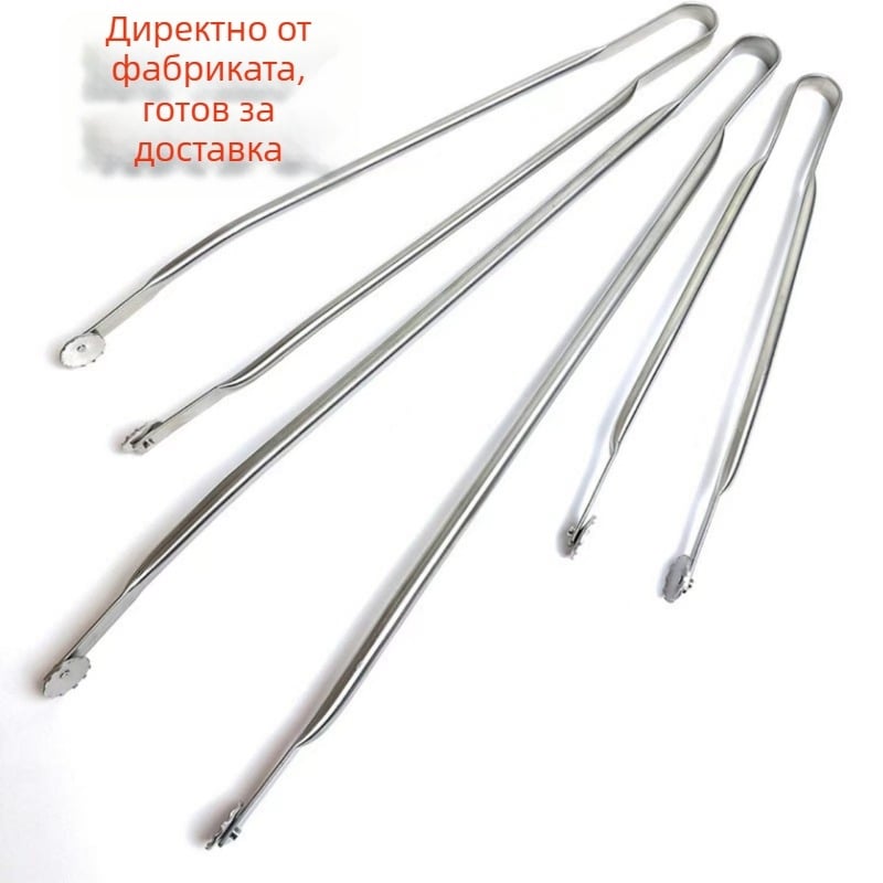 Барбекю щипки за обръщане на наденици – неръждаема стомана – модерен минималистичен стил – 100 бр.