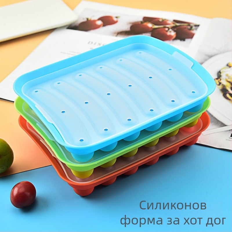 Силиконова форма за печене на наденица – колбасовидна форма за печене на яйца и колбаси, опаковка пакет