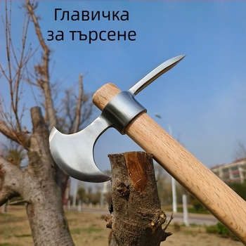 Комплект инструменти за оцеляване от неръждаема стомана: ледена секира, айс пик, кръстосана кирка, алпийска кирка