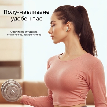 Безжични Bluetooth слушалки за ухо с шумопотискане, цифров дисплей, частен модел, Bluetooth 5.4