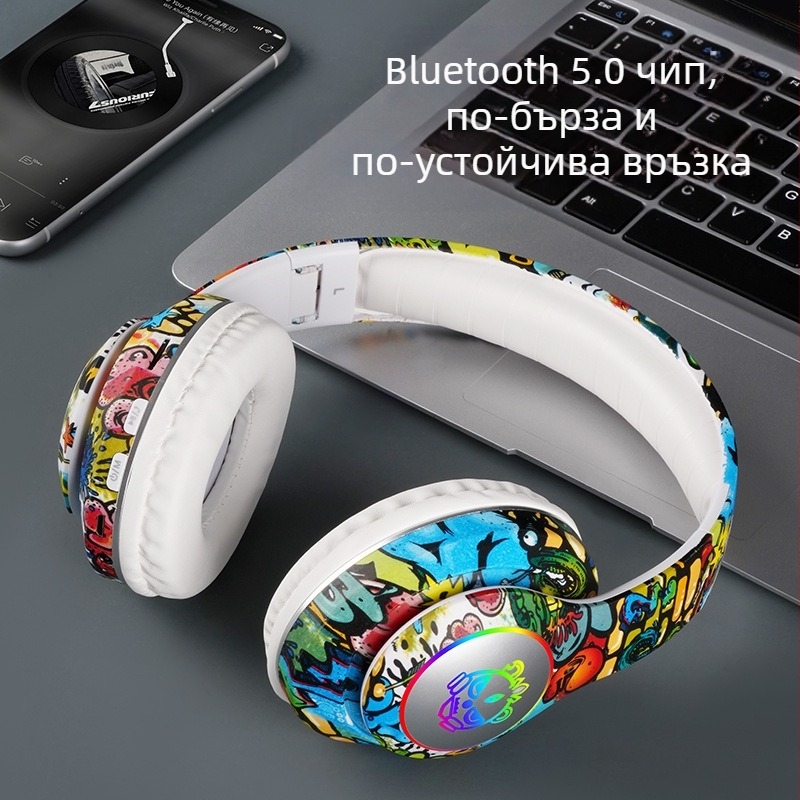 Хедсет за глава Bluetooth 5.0, USB 3.0 интерфейс, батерия 200 mAh, поддръжка HSP/HFP