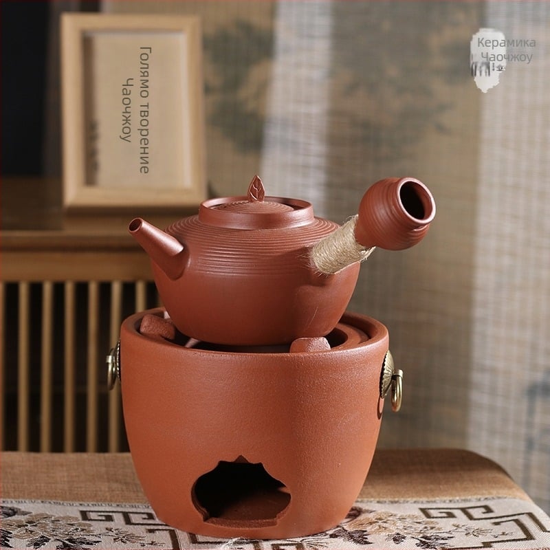 Чайник от лилав пясък за кунг-фу чай, нов китайски стил, подходящ за варене на вода