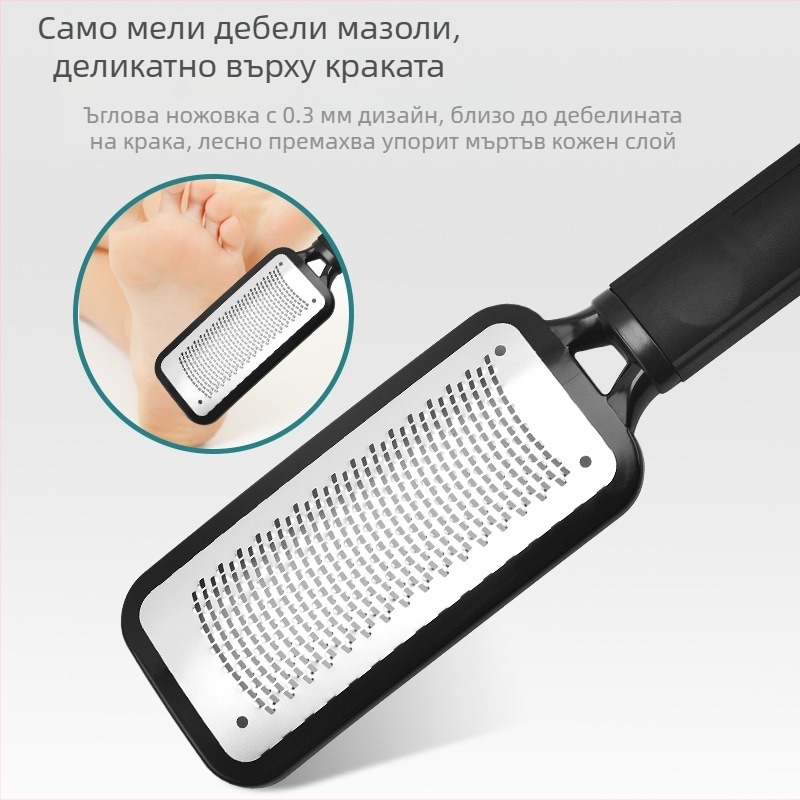 Педикюр файл за крак, квадратен, ABS + неръждаема стомана 304, опаковка 100 бр., Minnie