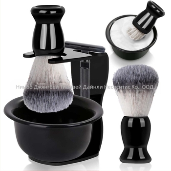 Комплект за бръснене TIANWEI: купа за пяна, четка за бръснене, държач за остриета, сапун/крем за бръснене и набор от остриета; 50 комплекта в кутия