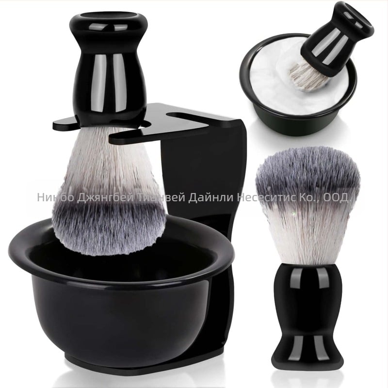 Комплект за бръснене TIANWEI: купа за пяна, четка за бръснене, държач за остриета, сапун/крем за бръснене и набор от остриета; 50 комплекта в кутия