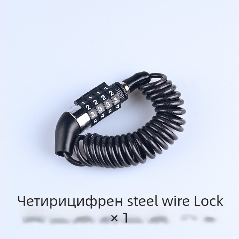 Lock Your Love L09 Стоманено кабелно заключване за каски към мотоциклети и велосипеди – 64 г, стоманено кабелно + индустриална пластмаса, телескопично заключване