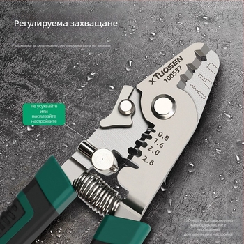 Клещи за оптично влакно – мултифункционален инструмент за обелване, захващане, рязане и подстригване, с остър нос