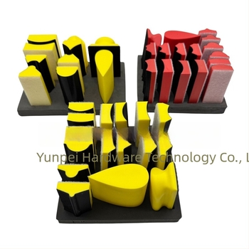 16-частен комплект ръчни полиращи блокове от нейлонови влакна за полиране на дърво, метал и автомобилни повърхности