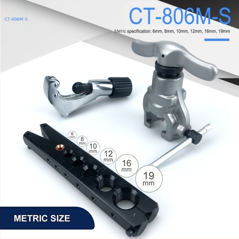 CT-806A-S 6-отворен ексцентричен разширител за тръби, 3-частен комплект, инструмент за фланциране на медни тръби