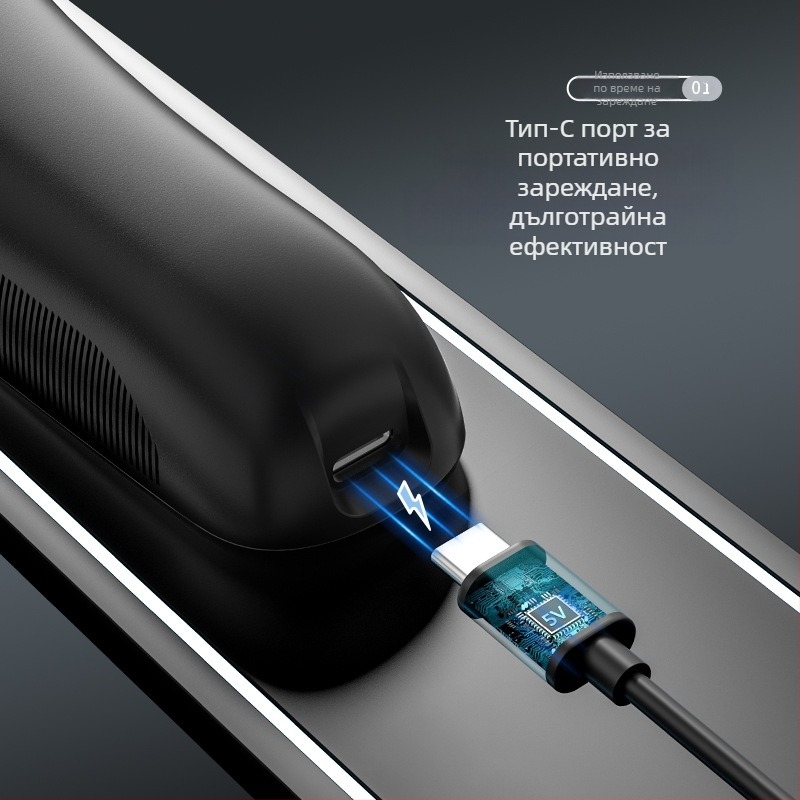 Електрическа самобръсначка с 3-лезвийна глава, вградена батерия 500–800 mAh, LED дисплей, функция за миене на цялото тяло, автономия над 60 минути