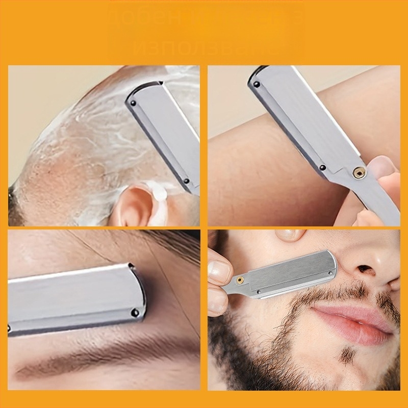 Ръчен сгъваем бръснач със стойка – винтидж ретро стил, без остриета, опаковка 500 бр.