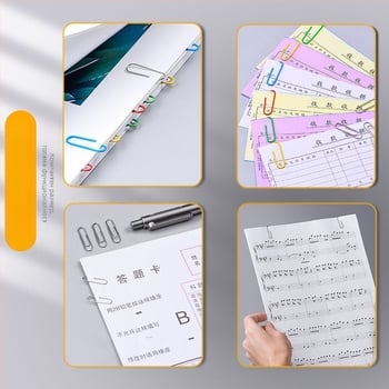 Westide метални кламери за офис – модел Mixed color tube paper clip, 1 пакет