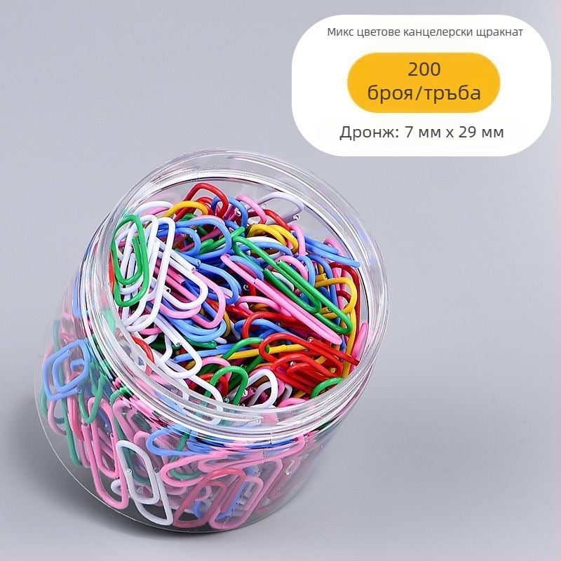 Westide метални кламери за офис – модел Mixed color tube paper clip, 1 пакет