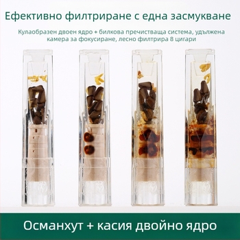 Еднократен билков филтър за цигари, 100 бр, Hewang, пластмасов, универсален за груб/среден/фин тип