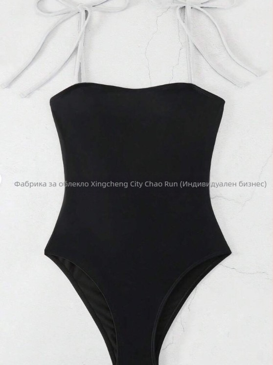 Цял купалник за жени с открит гръб - без презрамки, подплънки за бюст, полиестер 82%, подплата полиестер 18%, тегло 200 g