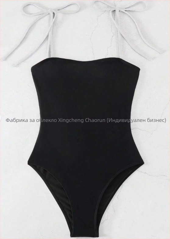 Цял купалник за жени с открит гръб - без презрамки, подплънки за бюст, полиестер 82%, подплата полиестер 18%, тегло 200 g