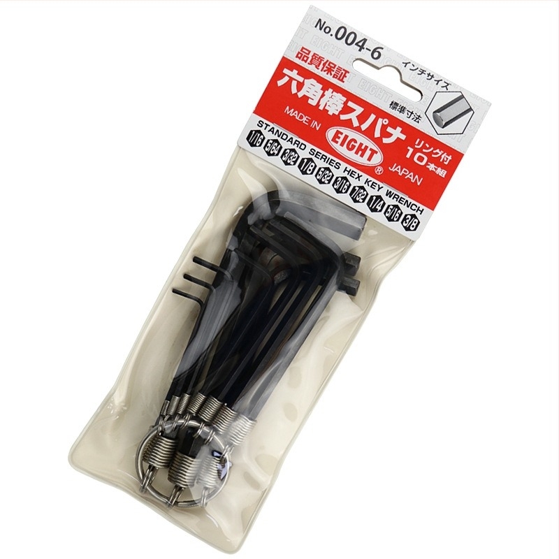 DAREX Портативен комплект Allen ключове, ключодържател, метричен и империален формат, инструментална стомана