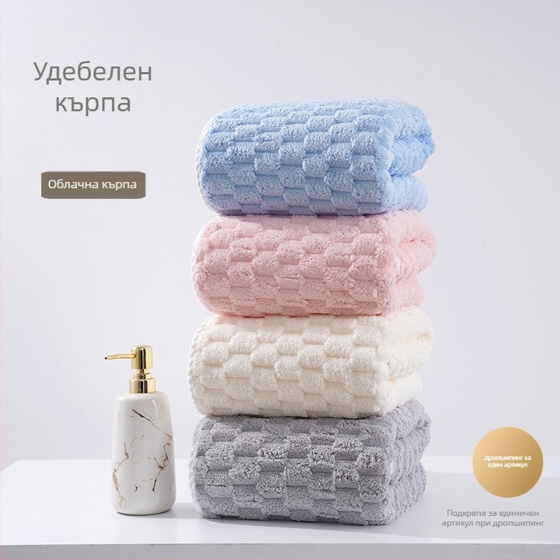 Кърпа за лице от коралов флис – удебелена, 80–100 г, 8020 полиестер, проста тъкан, приятелска към кожата