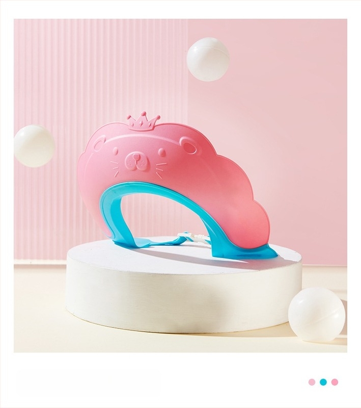 Бебешка шапка за измиване на коса – марка Hukou Xiaole; PP материал; регулируема; произход Taizhou Huangyan