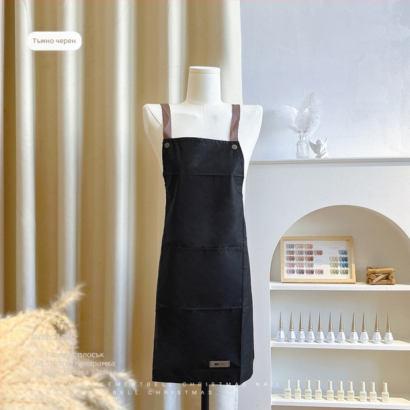 Престилка за маникюр — водоустойчива и маслоустойчива, полиестер, нов модерен дизайн, професионално работно облекло за маникюристи, 1 бр.