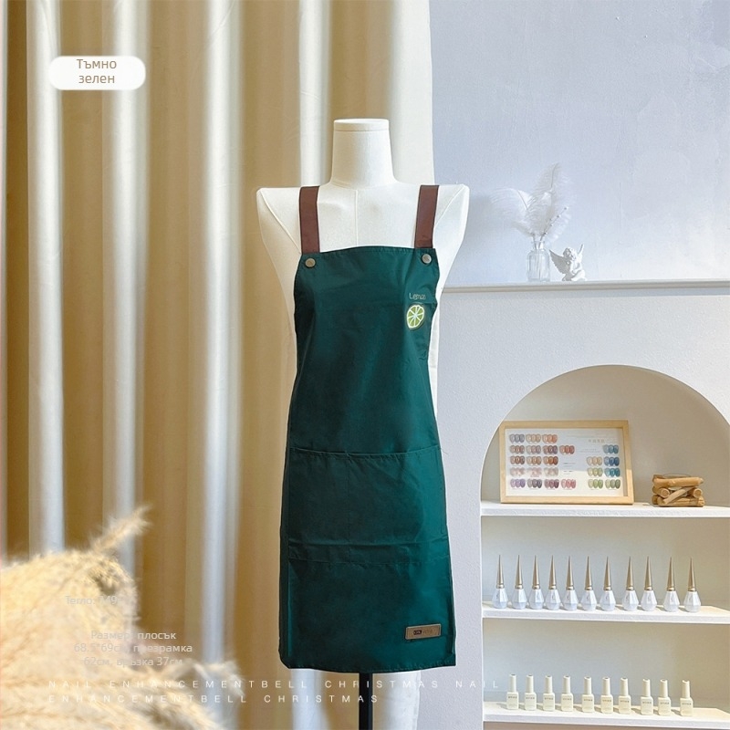 Престилка за маникюр — водоустойчива и маслоустойчива, полиестер, нов модерен дизайн, професионално работно облекло за маникюристи, 1 бр.