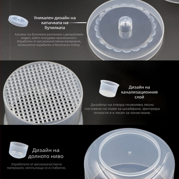 Кутия за дезинфекция и съхранение на маникюрни инструменти, пластмаса, 1 бр, за дезинфекция и почистване на глави за полиране